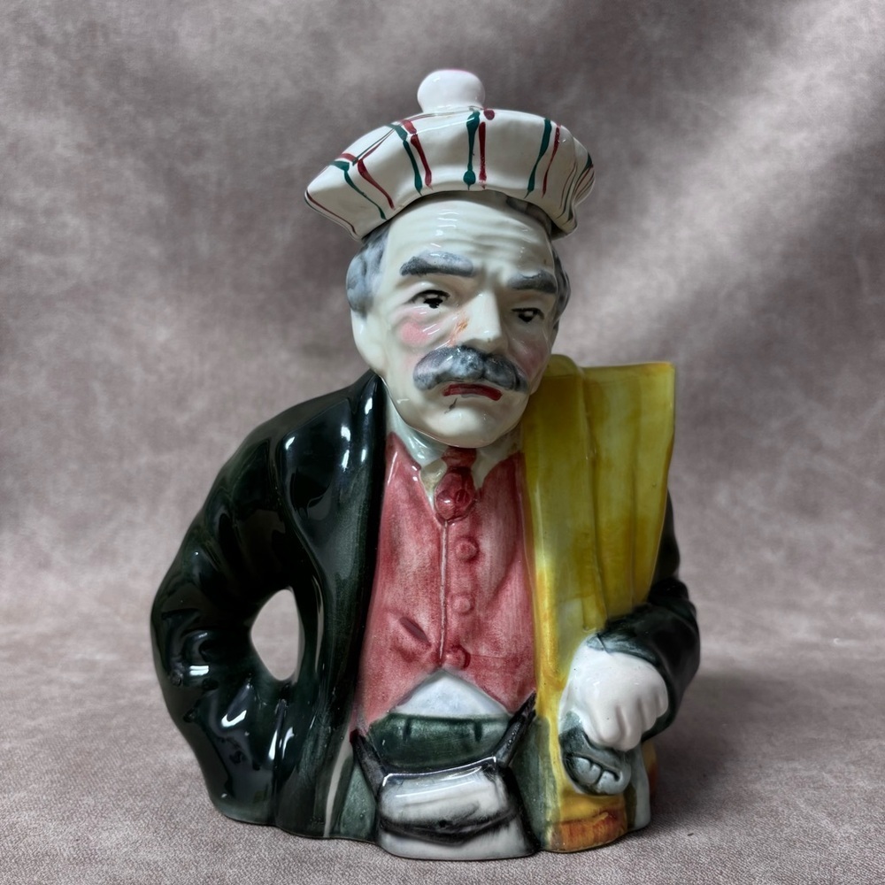 Eton Japan Figural Man Decanter Original Label
8x8x4